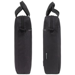 Сумка портфель BRAUBERG PRACTICAL с отделением для ноутбука 15,6", Grey line, черная, 29х40х7 см, 272604 - фото 3