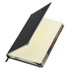 Ежедневник датированный 2026 А5 148х218 мм, GALANT "Infinity Silver", под кожу, черный, 117495 - фото 3