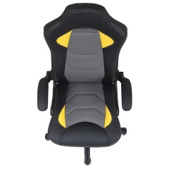 Кресло компьютерное BRABIX "Skill GM-005", откидные подлокотники, экокожа, черное/желтое, 532494 Кресло компьютерное BRABIX "Skill GM-005", откидные подлокотники, экокожа, черное/желтое, 532494 - фото 6
