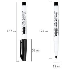 Маркер для ткани ЧЕРНЫЙ, TEXTILE MARKER, несмываемый, круглый наконечник 1-3 мм, BRAUBERG, 152657 - фото 8