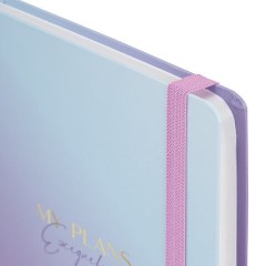 Ежедневник недатированный с резинкой А5 (145х203 мм), BRAUBERG, твердый, 128 л., "Градиент", 114557 - фото 4