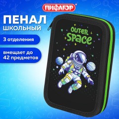 Пенал ПИФАГОР, 3 отделения, ламинированный картон, 19х11 см, "Outer space", 273488 Пенал ПИФАГОР, 3 отделения, ламинированный картон, 19х11 см, "Outer space", 273488 - фото 8