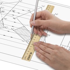 Линейка деревянная 25 см, STAFF, канадская сосна, 210799 - фото 5