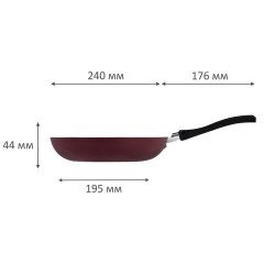Сковорода 24 см, антипригарное покрытие, длинная ручка, SCOVO "Expert", СЭ-023 - фото 9