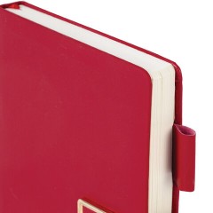 Ежедневник недатированный, А5, 143х210 мм, BRAUBERG "Dainty", под кожу, магнитная застежка, 160 л., красный, 117142 - фото 3