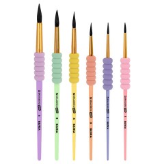 Кисти c EVA-вставкой БЕЛКА набор 6 шт. (круглые №1, 2, 3, 4, 5, 6), блистер, BRAUBERG KIDS, 201093 - фото 11