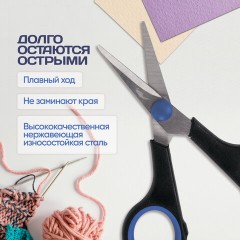 Ножницы для хобби и рукоделия ОСТРОВ СОКРОВИЩ 120 мм, 3-х сторонняя заточка, черно-синие, 237104 Ножницы для хобби и рукоделия ОСТРОВ СОКРОВИЩ 120 мм, 3-х сторонняя заточка, черно-синие, 237104 - фото 19