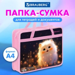 Папка на молнии с ручками BRAUBERG А4, 1 отделение, пластик, 80 мм, "Маленькая прелесть", 273367 - фото 7