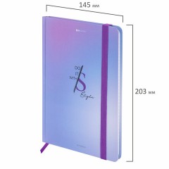 Блокнот с резинкой в клетку 96 л., А5 145х203 мм, твердая обложка, BRAUBERG, "Style", 116320 Блокнот с резинкой в клетку 96 л., А5 145х203 мм, твердая обложка, BRAUBERG, "Style", 116320 - фото 3