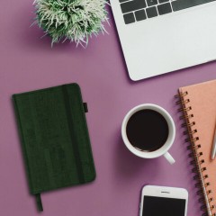 Ежедневник датированный 2026 МАЛЫЙ ФОРМАТ 100х150 мм, А6, BRAUBERG "Wood", под кожу, темно-зеленый, 117266 - фото 4