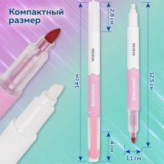 Набор текстовыделителей СТИРАЕМЫХ 4 ЦВЕТА, BRAUBERG "REWIND", двусторонние со стирателем, линия письма 1-4 мм, 152510 Набор текстовыделителей СТИРАЕМЫХ 4 ЦВЕТА, BRAUBERG "REWIND", двусторонние со стирателем, линия письма 1-4 мм, 152510 - фото 16