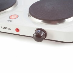 Настольная электрическая плита CENTEK CT-1507, 2000 Вт, 2 конфорки, 5 режимов нагрева, белая Настольная электрическая плита CENTEK CT-1507, 2000 Вт, 2 конфорки, 5 режимов нагрева, белая - фото 2