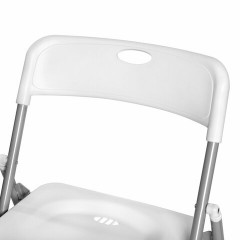 Стулья складные BRABIX "Golf Lite CF-017", КОМПЛЕКТ 4 шт., серебристый каркас, пластик, белый, 533035 - фото 11