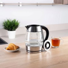 Чайник SCARLETT SC-EK27G13, 2 л, 2200 Вт, закрытый нагревательный элемент, стекло, стальной Чайник SCARLETT SC-EK27G13, 2 л, 2200 Вт, закрытый нагревательный элемент, стекло, стальной - фото 10
