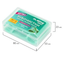 Зубочистки-флоссеры с зубной нитью "50 шт. + 5 в подарок!", в боксе, ВКУС МЯТЫ, LAIMA DENT, 609405 - фото 6