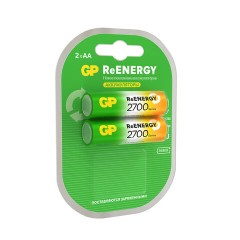 Батарейки аккумуляторные GP ReEnergy Ni-Mh пальчиковые КОМПЛЕКТ 2 шт., АА (HR6), 2600 mAh, 270AAHCRGY, 270AAHCRGY-2CR - фото 3
