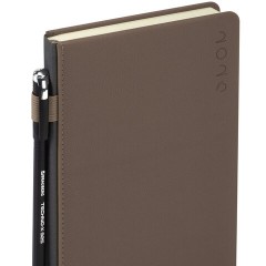 Ежедневник датированный 2026, А5, 138х213 мм, BRAUBERG "Essential", под кожу, держатель, серый, 117397 - фото 6