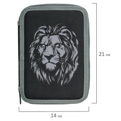 Пенал BRAUBERG, 2 отделения, полиэстер, 21х14 см, "Savage lion", 272331 Пенал BRAUBERG, 2 отделения, полиэстер, 21х14 см, "Savage lion", 272331 - фото 6