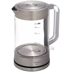 Чайник TIMBERK T-EK27G04, 2 л, 2200 Вт, закрытый нагревательный элемент, стекло, стальной Чайник TIMBERK T-EK27G04, 2 л, 2200 Вт, закрытый нагревательный элемент, стекло, стальной - фото 3