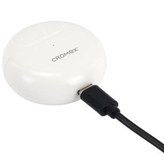 Наушники беспроводные TWS вкладыши с микрофоном CROMEX (КРОМЕКС) EP-T28W, Bluetooth 5.4, белые, 514121 - фото 11