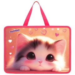 Папка на молнии с ручками ЮНЛАНДИЯ А4, 1 отделение, пластик, 80 мм, "Dreamy kitty", 273361 Папка на молнии с ручками ЮНЛАНДИЯ А4, 1 отделение, пластик, 80 мм, "Dreamy kitty", 273361 - фото 2