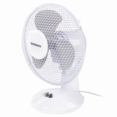 Вентилятор настольный SONNEN FT23-B6, d=23 см, 25 Вт, на подставке, 2 скоростных режима, белый/серый, 451038 Вентилятор настольный SONNEN FT23-B6, d=23 см, 25 Вт, на подставке, 2 скоростных режима, белый/серый, 451038 - фото 2