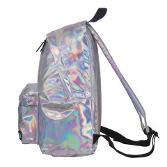 Рюкзак BRAUBERG GLOSSY универсальный, блестящий, серебро, 41х32х14 см, 226421 Рюкзак BRAUBERG GLOSSY универсальный, блестящий, серебро, 41х32х14 см, 226421 - фото 3