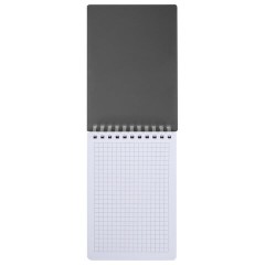Блокнот МАЛЫЙ ФОРМАТ А6, 60 л., силиконовый гребень, обложка пластик, клетка, BRAUBERG, серый, 117566 - фото 6