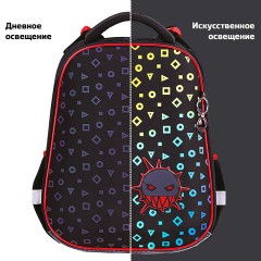 Ранец BRAUBERG LUMINOUS, 2 отделения, с брелоком, "Danger", СВЕТЯЩИЙСЯ РИСУНОК, 38х29х16 см, 272069 Ранец BRAUBERG LUMINOUS, 2 отделения, с брелоком, "Danger", СВЕТЯЩИЙСЯ РИСУНОК, 38х29х16 см, 272069 - фото 12