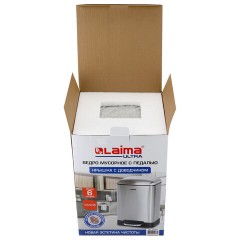 Ведро мусорное с педалью 6 л, крышка с доводчиком, стальное, БЕЗ ОТПЕЧАТКОВ, LAIMA ULTRA, 701567 - фото 9