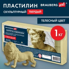 Пластилин скульптурный ТВЕРДЫЙ ТЕЛЕСНЫЙ "Секреты художника", 1 кг, BRAUBERG ART, 107487 - фото 8