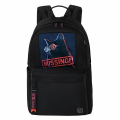 Рюкзак BRAUBERG FASHION CITY универсальный, карман-антивор, "Missing cat", черный, 44х31х16 см, 271673 Рюкзак BRAUBERG FASHION CITY универсальный, карман-антивор, "Missing cat", черный, 44х31х16 см, 271673 - фото 2