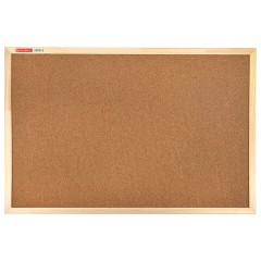 Доска пробковая для объявлений 60х90 см, деревянная рамка, BRAUBERG Wood, 238311