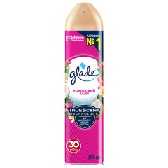 Освежитель воздуха аэрозольный 300 мл, GLADE "Кокосовый Бали", 864981