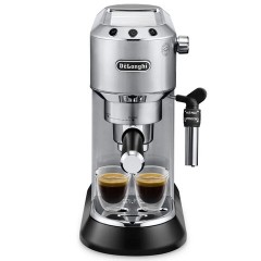 Кофеварка рожковая DELONGHI Dedica EC685.M, 1350 Вт, объем 1,1 л, ручной капучинатор, металлик Кофеварка рожковая DELONGHI Dedica EC685.M, 1350 Вт, объем 1,1 л, ручной капучинатор, металлик - фото 3