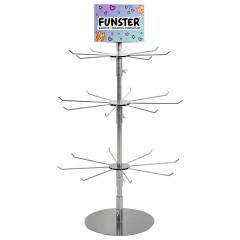 Стойка-вертушка настольная FUNSTER, 80х47 см, 24 крючка, 3 вращающихся ряда, 507857 - фото 2