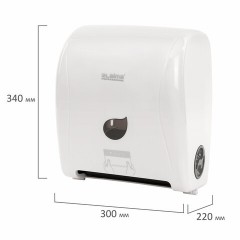 Диспенсер для полотенец в рулонах LAIMA PROFESSIONAL ECO (Система H1), механический, белый, ABS-пластик, 606550 Диспенсер для полотенец в рулонах LAIMA PROFESSIONAL ECO (Система H1), механический, белый, ABS-пластик, 606550 - фото 8