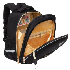 Ранец GRIZZLY анатомическая спинка, c брелоком, для девочек, "NIGHT CAT", 36х28х20 см, RAz-286-1/1 Ранец GRIZZLY анатомическая спинка, c брелоком, для девочек, "NIGHT CAT", 36х28х20 см, RAz-286-1/1 - фото 9