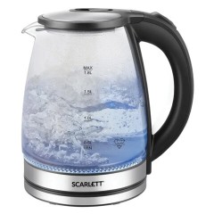 Чайник SCARLETT SC-EK27G103, 1,8 л, 1800 Вт, закрытый нагревательный элемент, стекло, черный - фото 3