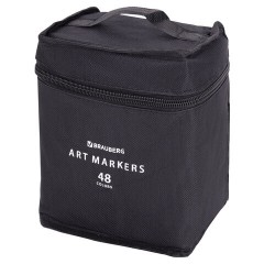 Маркеры для скетчинга двусторонние, НАБОР 48 шт., текстильный чехол, BRAUBERG, 152231 - фото 2