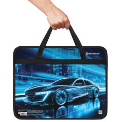 Папка на молнии с ручками BRAUBERG А4, 1 отделение, пластик, 80 мм, "Night driver", 272169 Папка на молнии с ручками BRAUBERG А4, 1 отделение, пластик, 80 мм, "Night driver", 272169 - фото 4