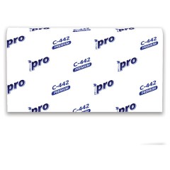 Полотенца бумажные 200 шт., PROtissue (H2) PREMIUM, 2-слойные, белые, КОМПЛЕКТ 21 пачка, 24х21,5 см, Z-сложение, С442 - фото 5