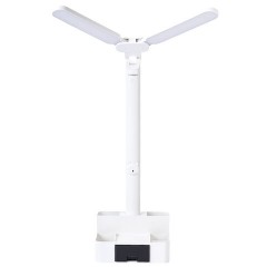 Настольная лампа / светильник беспроводная SONNEN PT-201, органайзер, USB, LED, 5 Вт, 3 режима, белый, 238781 - фото 3