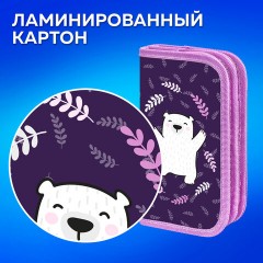 Пенал ПИФАГОР, 2 отделения, ламинированный картон, 19х11 см, "Happy bear", 272246 Пенал ПИФАГОР, 2 отделения, ламинированный картон, 19х11 см, "Happy bear", 272246 - фото 10