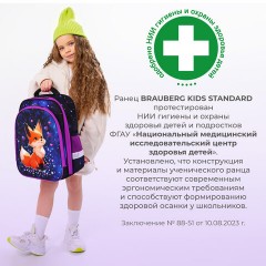 Ранец BRAUBERG KIDS STANDARD, 2 отделения, Fairy fox, 36х28х14 см, 273144 - фото 13