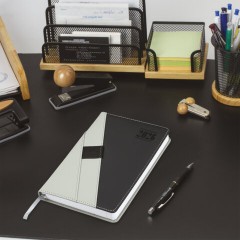 Ежедневник датированный 2026, А5, 138х213 мм, BRAUBERG "Swirl", под кожу, держатель для ручки, серый, 117482 - фото 13