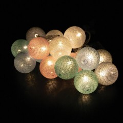 Электрогирлянда-нить комнатная "Cotton Balls" 3 м, 15 LED, теплый белый, на батарейках, ЗОЛОТАЯ СКАЗКА, 591729 Электрогирлянда-нить комнатная "Cotton Balls" 3 м, 15 LED, теплый белый, на батарейках, ЗОЛОТАЯ СКАЗКА, 591729 - фото 2