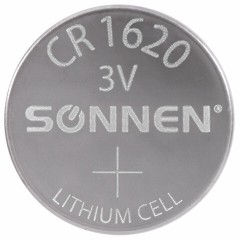 Батарейка литиевая SONNEN Lithium CR1620 "таблетка, дисковая, кнопочная" 1 шт., блистер, 455599 Батарейка литиевая SONNEN Lithium CR1620 "таблетка, дисковая, кнопочная" 1 шт., блистер, 455599 - фото 2