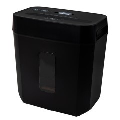 Уничтожитель (шредер) BRAUBERG OF-812X, карты, скобы, 4 уровень секретности, 4х35 мм, 8 листов, 12 литров, 533141