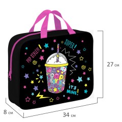 Папка на молнии с ручками BRAUBERG А4, 1 отделение, полиэстер, 80 мм, "Pop style", 271480 - фото 8